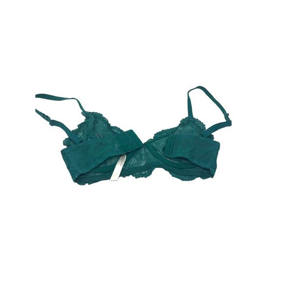 Free People Sz 32DD Women's Green Sheer Lace Underwire Bra - Picture 4 of 4